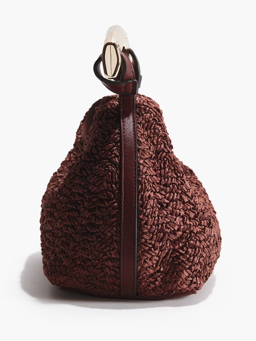 H&M NWT gold top handle Woven bag - Picture 2 of 5